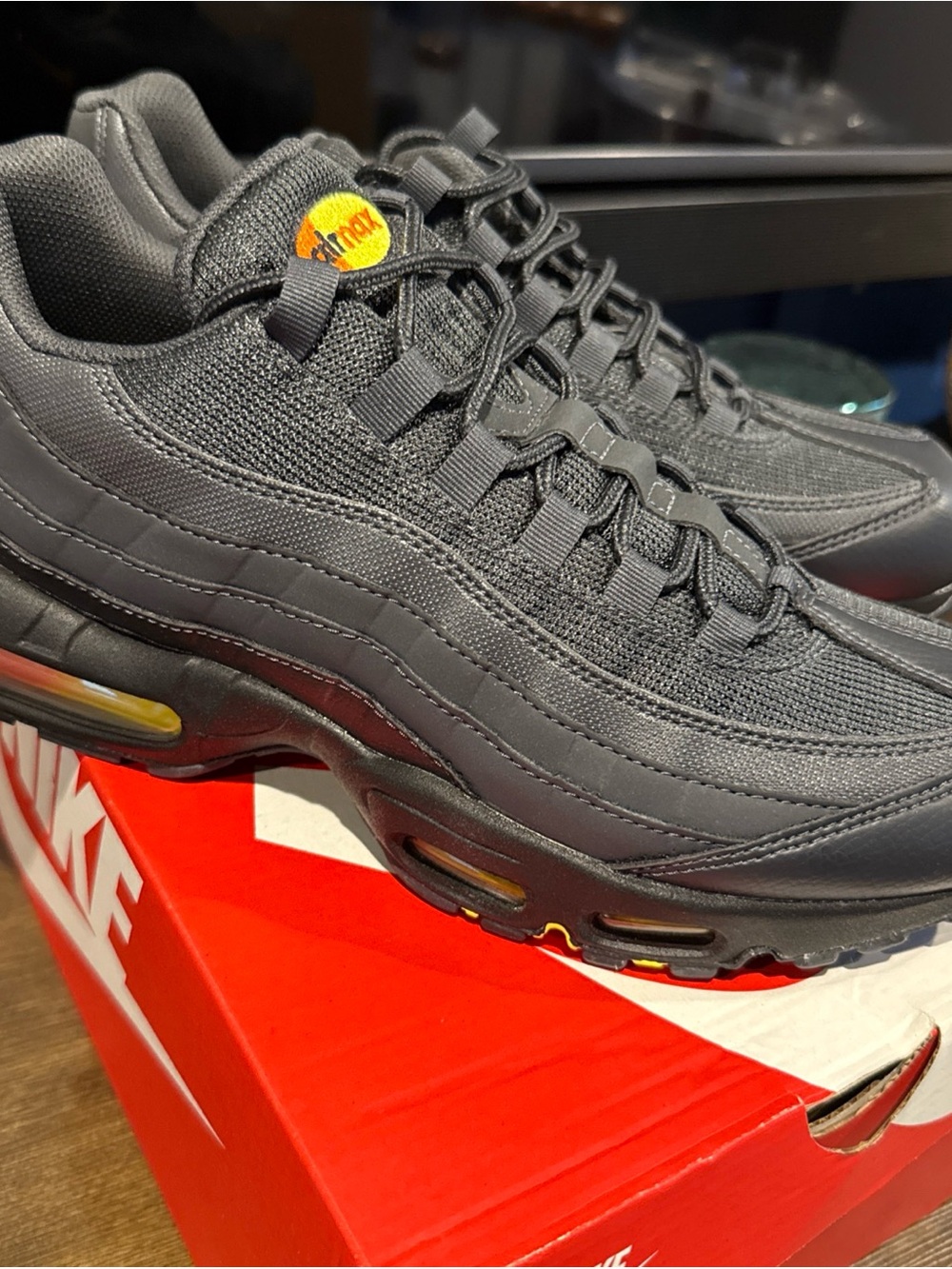 Nike Air Max 95 Anthracite Opti Yellow Safety Orange Black Gray Men’s 10.5